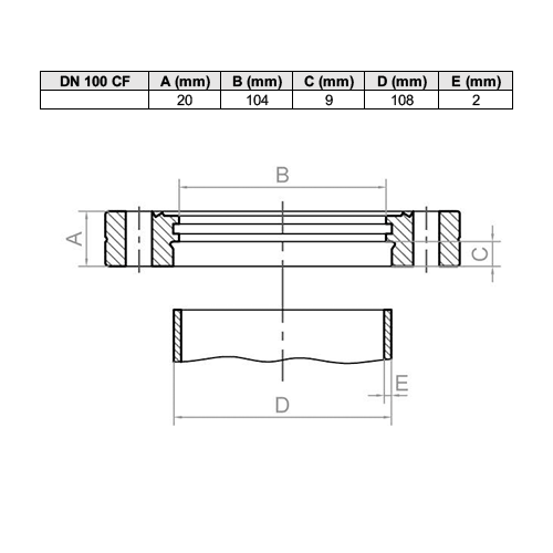 Flange para soldar CF-F