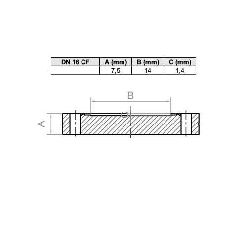 Flange Cega CF-F, Fixa