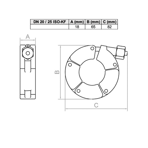 Abraçadeira de corrente ISO-KF