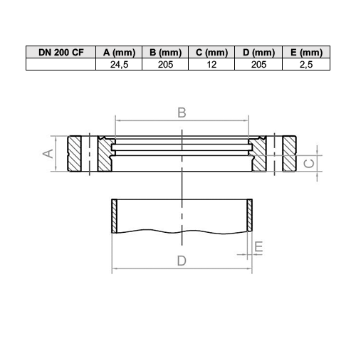 Flange para soldar CF-F