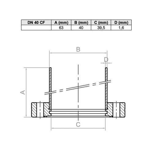 Flange com Tubo CF-F