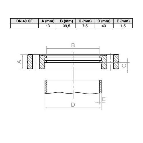 Flange para soldar CF-F