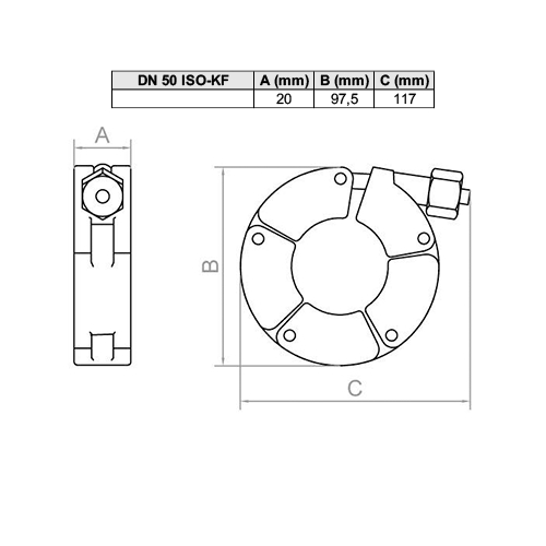 Abraçadeira de corrente ISO-KF