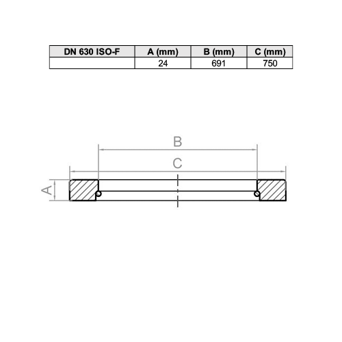Flange com Anel de Retenção ISO-F