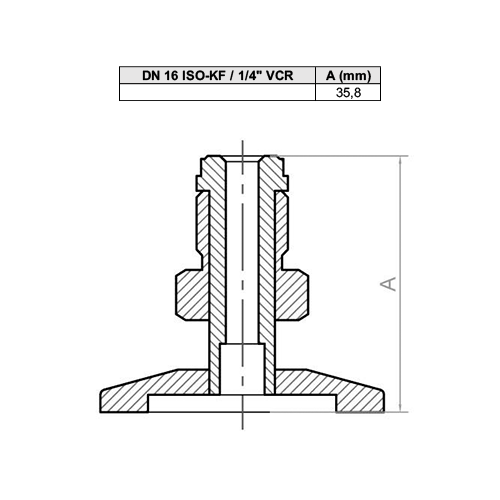 ISO-KF/VCR Male Adapter