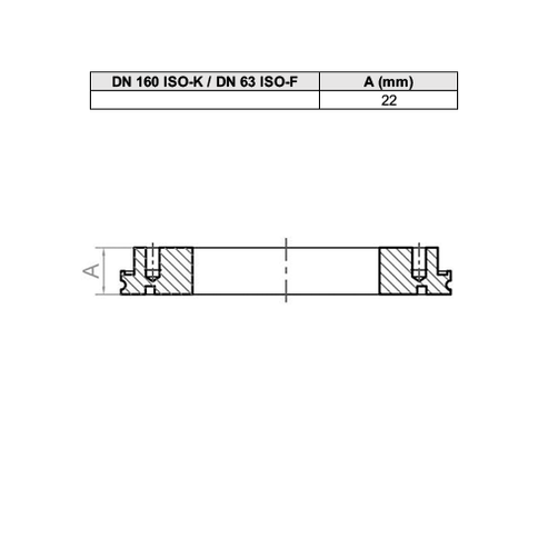 1PZ Nuovo ISO160-ISO100 304 Adattatore Aspirazione Acciaio