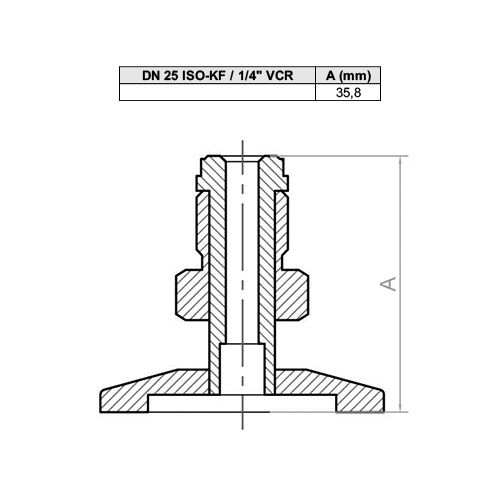 ISO-KF/VCR Male Adapter
